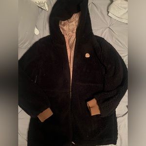 Zyia long hooded teddy jacket XXL
